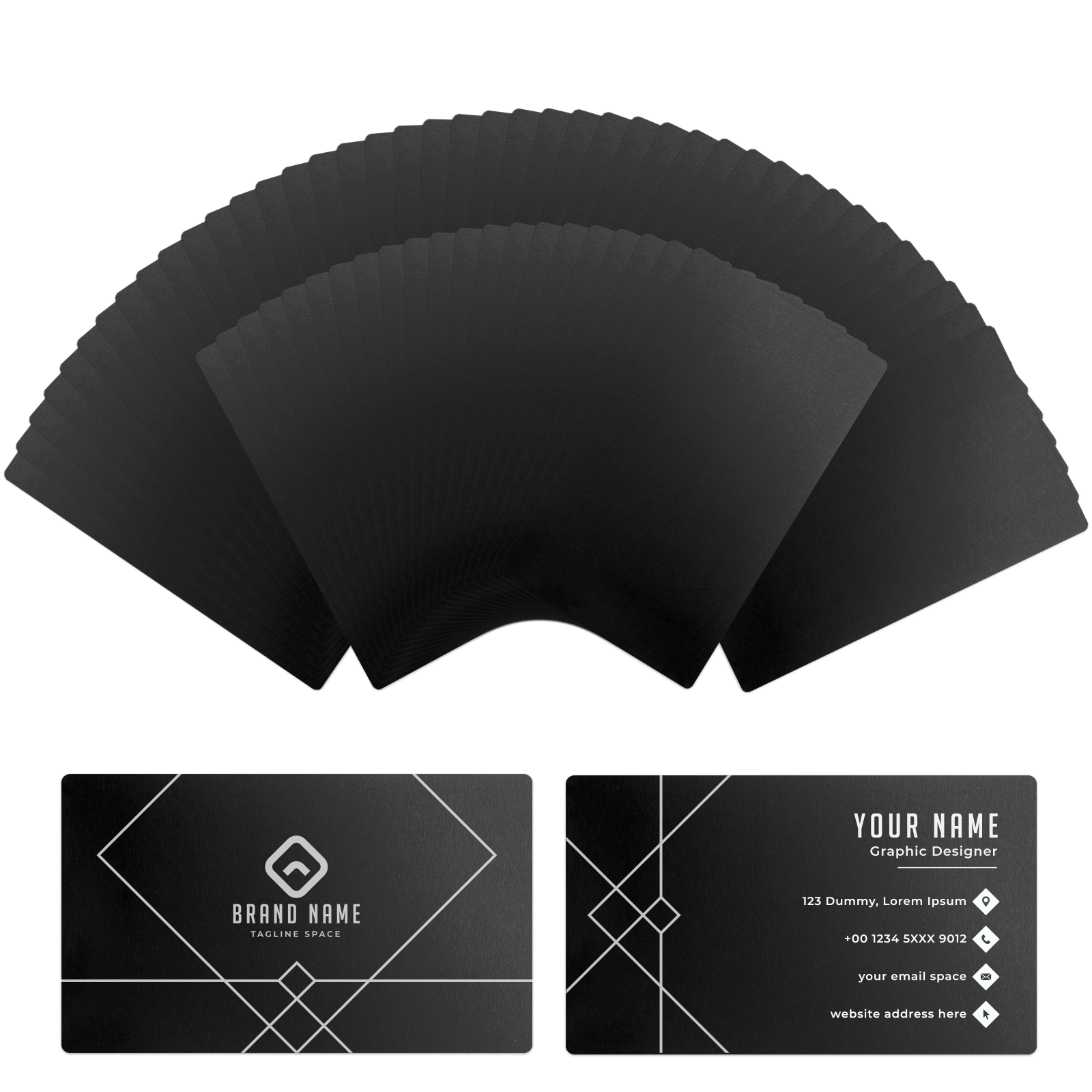 Black Aluminum Business Cards (60pcs)