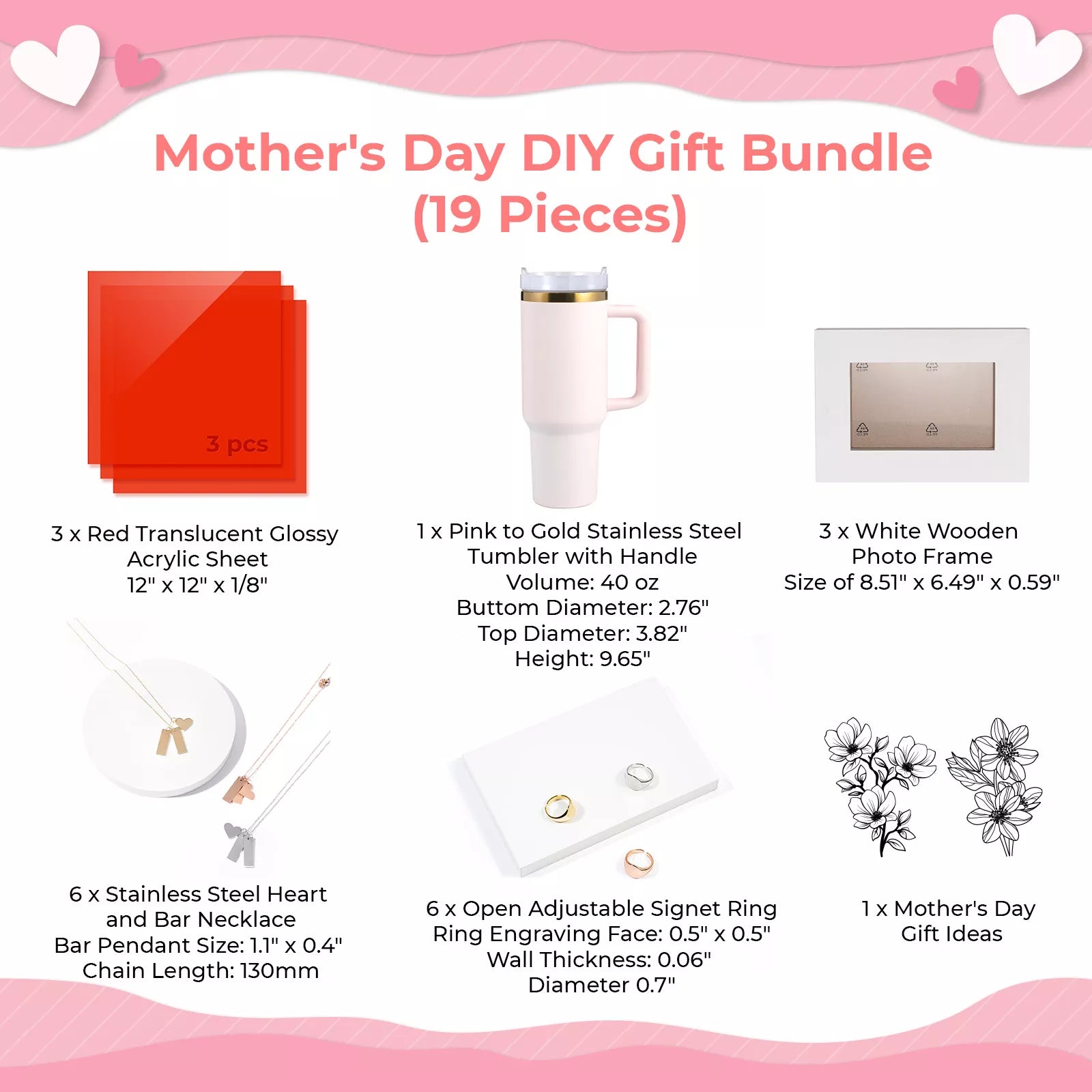 Mother's Day DIY Gift Bundle (19 Pieces)