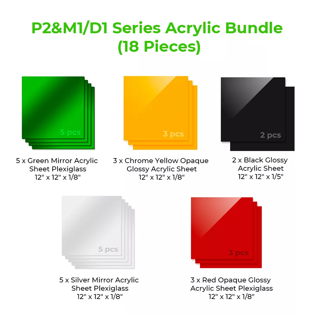 xTool P2&M1/D1 Series Acrylic Bundle (18pcs)