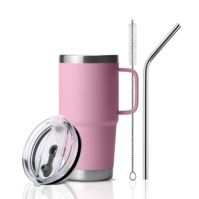 Sandstone Pink Stainless Steel Tumbler kit with Handle (20oz)