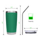 20oz Light Green Stainless Steel Coffee Tumbler for Laser Engraving