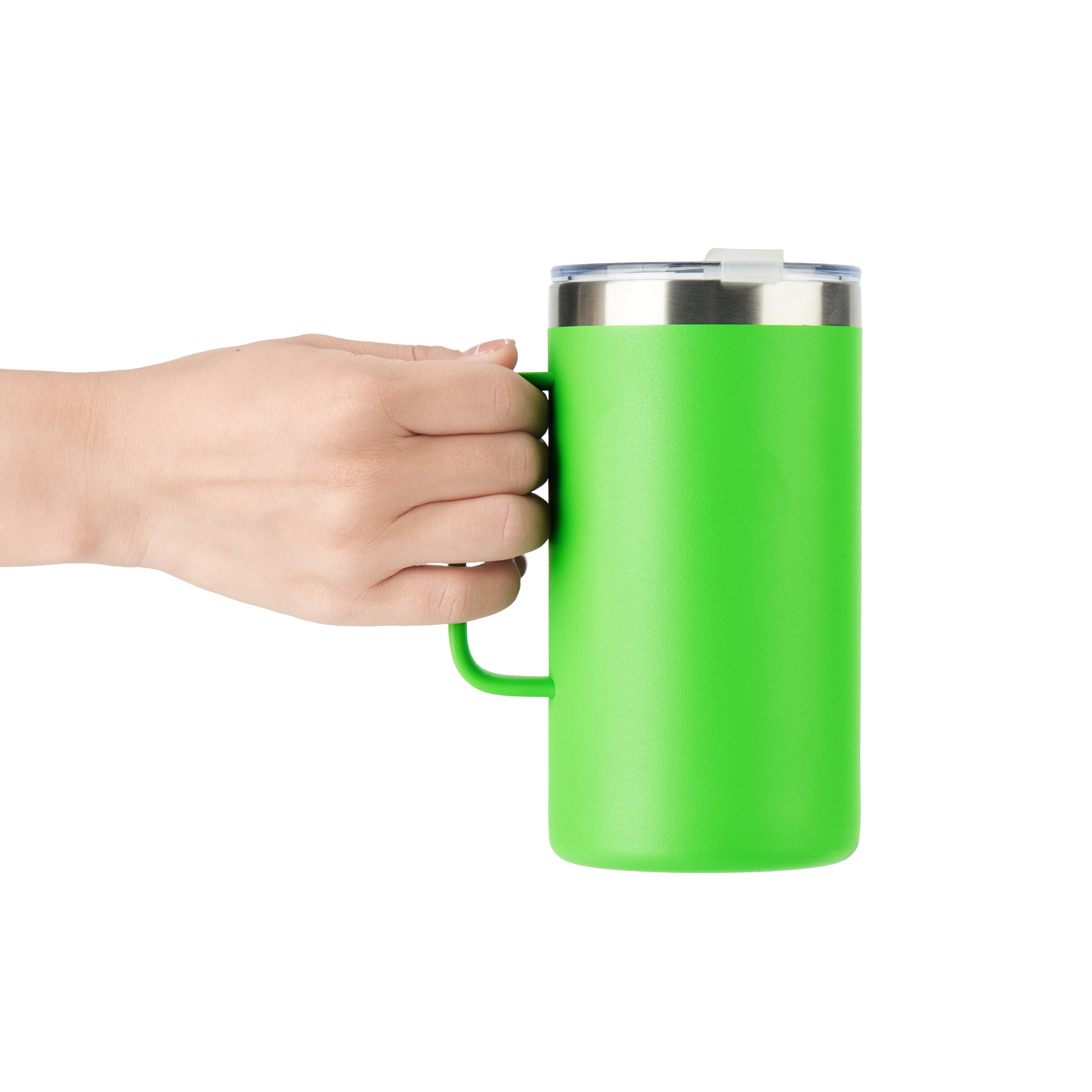 Apple Green Stainless Steel Tumbler with Handle (24oz)