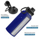 32oz Blue Stainless Steel Insulated Water Bottle with Chug Cap