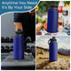 32oz Blue Stainless Steel Insulated Water Bottle with Chug Cap