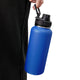 32oz Blue Stainless Steel Insulated Water Bottle with Chug Cap