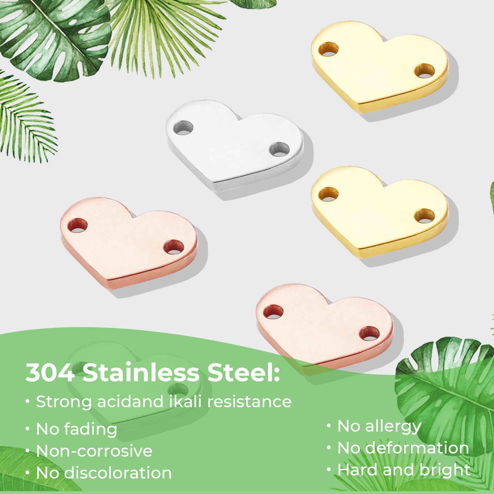 Two Holes Electroplated Multicolor Pendant (30pcs)