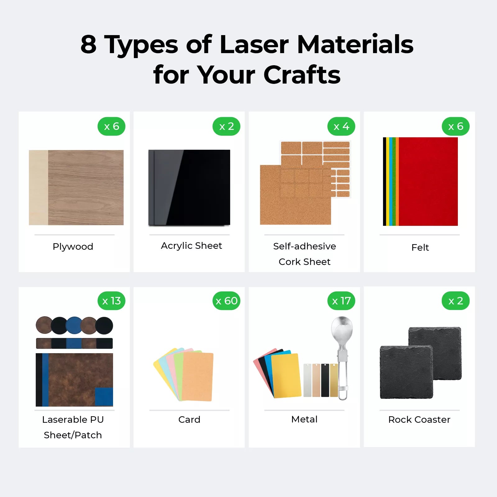 Laser Material Explore Kit (111pcs)