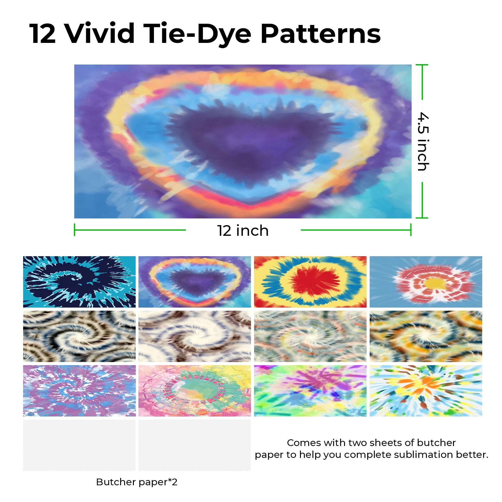Tie-Dye Infusible Ink Transfer Sheets (14pcs)