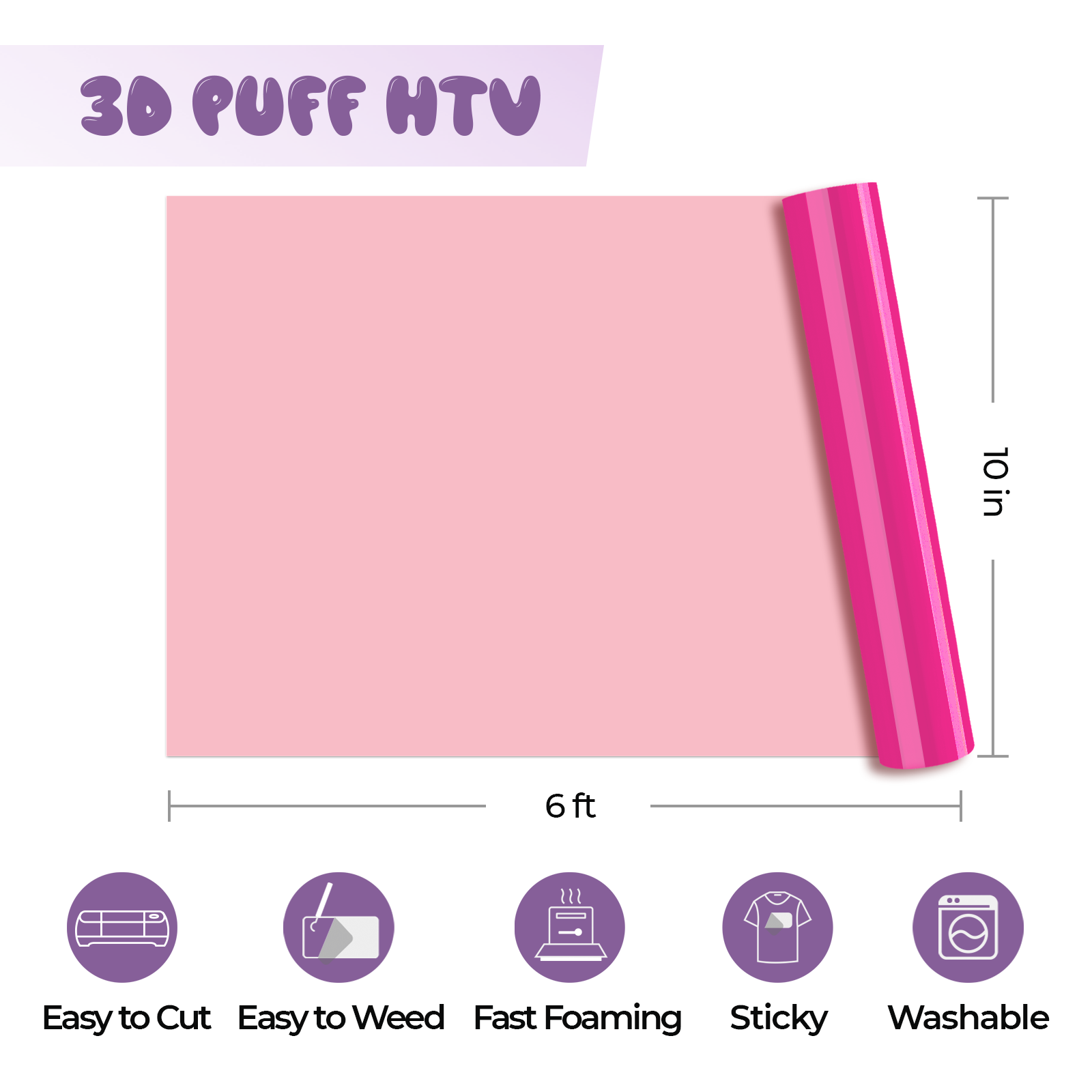 Light Pink Checkered Puff Heat Transfer Vinyl Sheet – Hernandez Homemade  Blanks & More