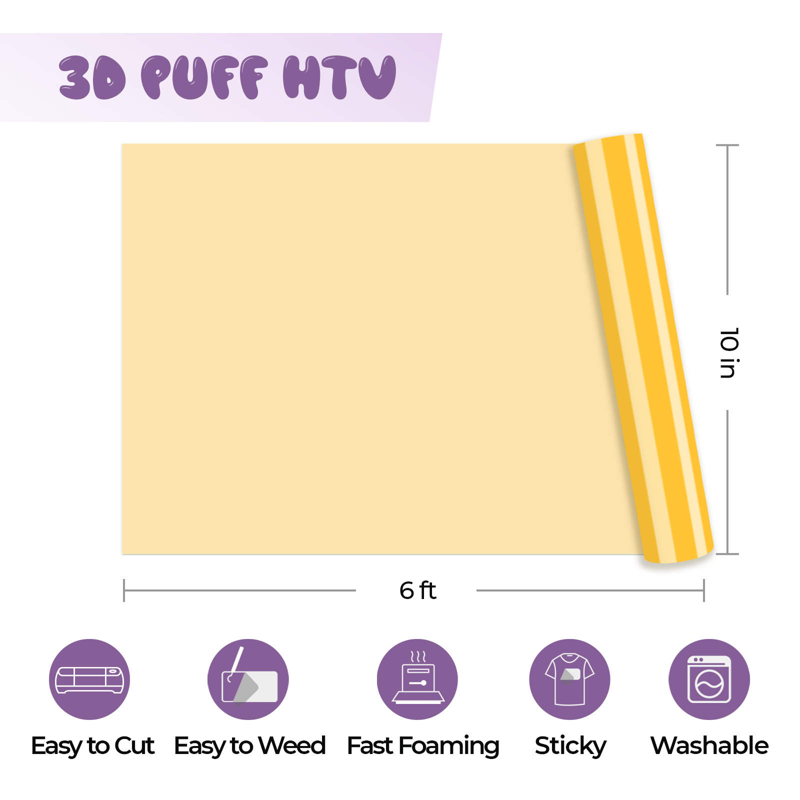 Puff Vinyl Heat Transfer 3D