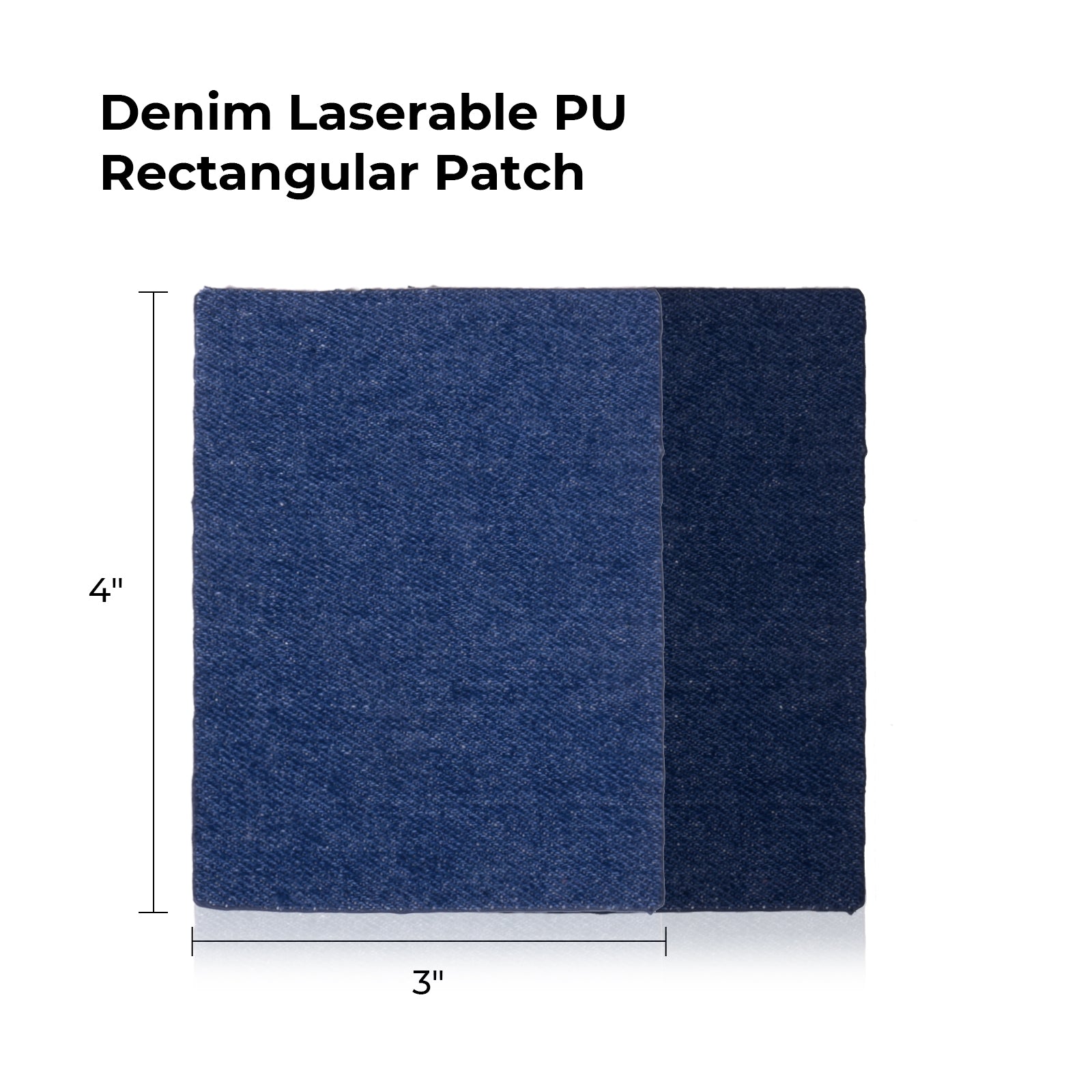 Denim Laserable PU Iron-on Patch (10pcs)