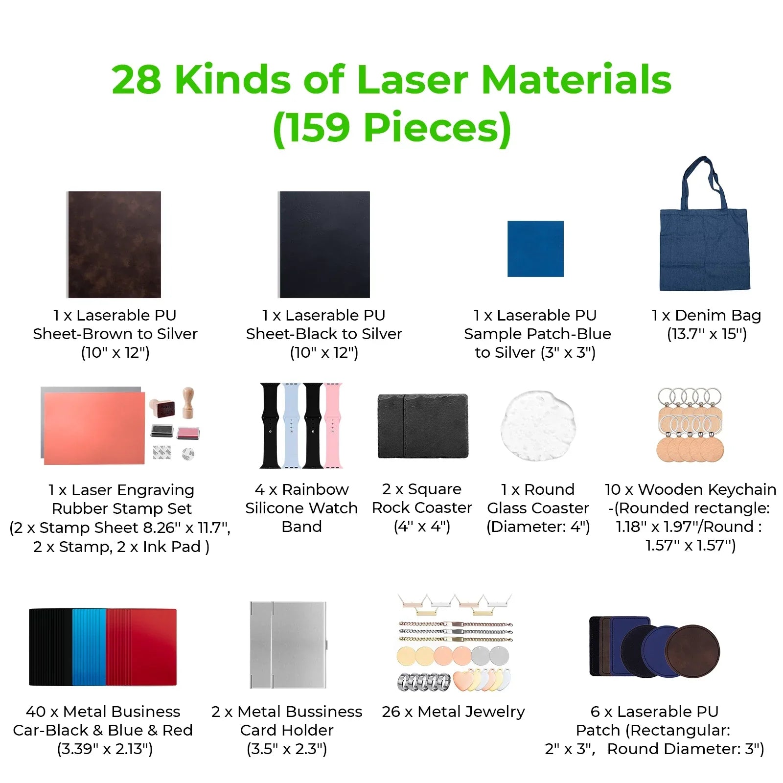 Ultimate Laser Material Kit (159pcs)
