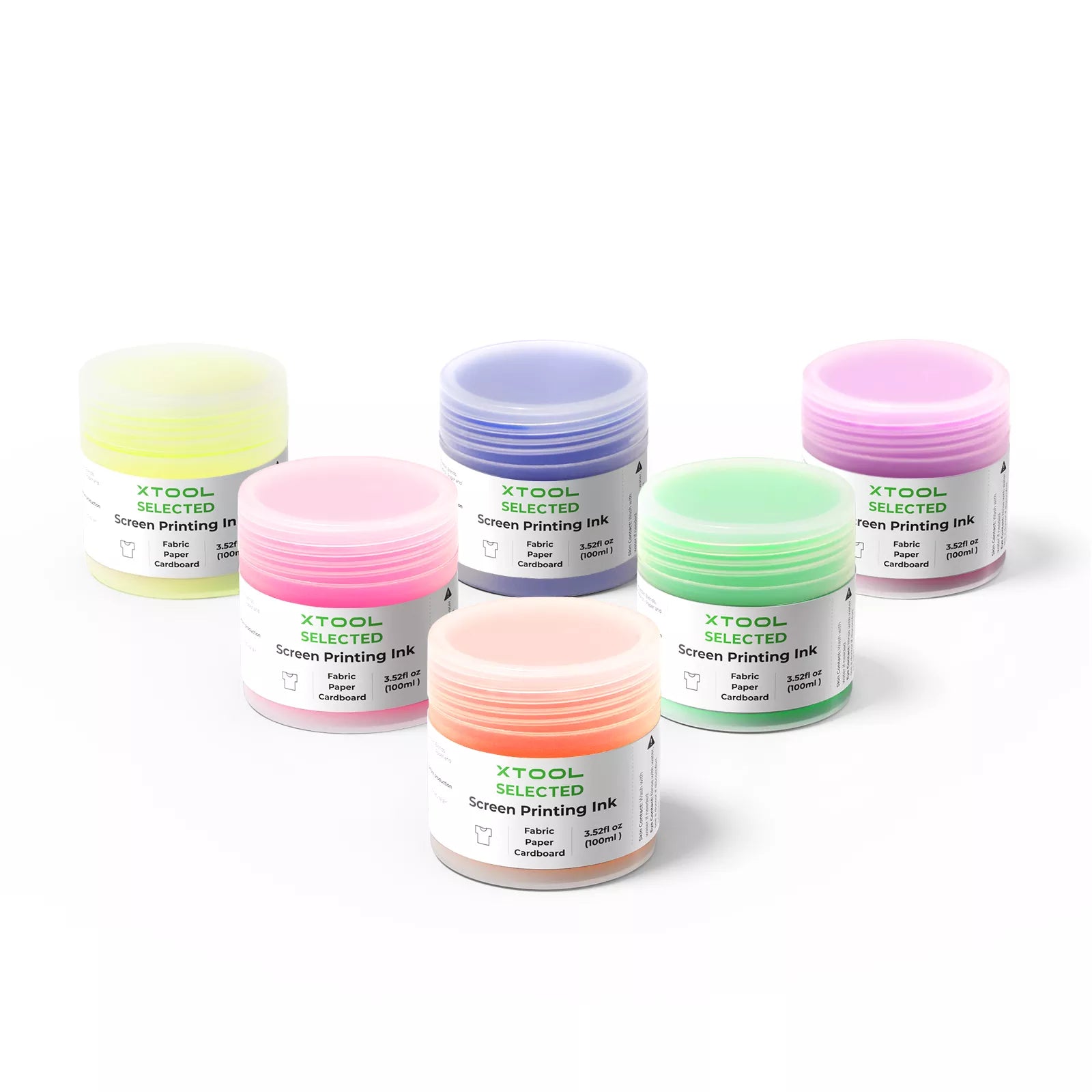 Fluorescent Color Screen Printing Ink Set (6 Colors)