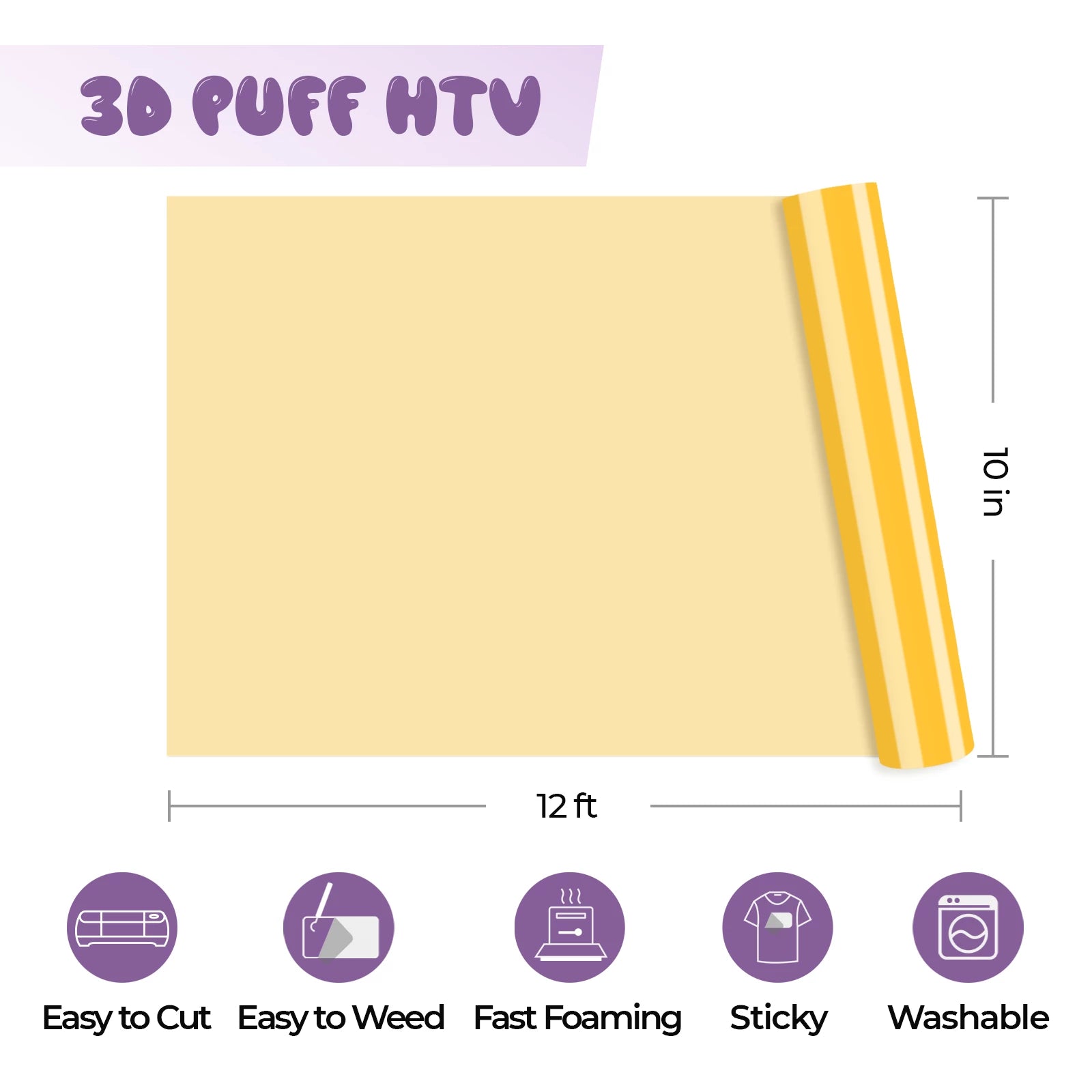 Puff Vinyl Heat Transfer 3D