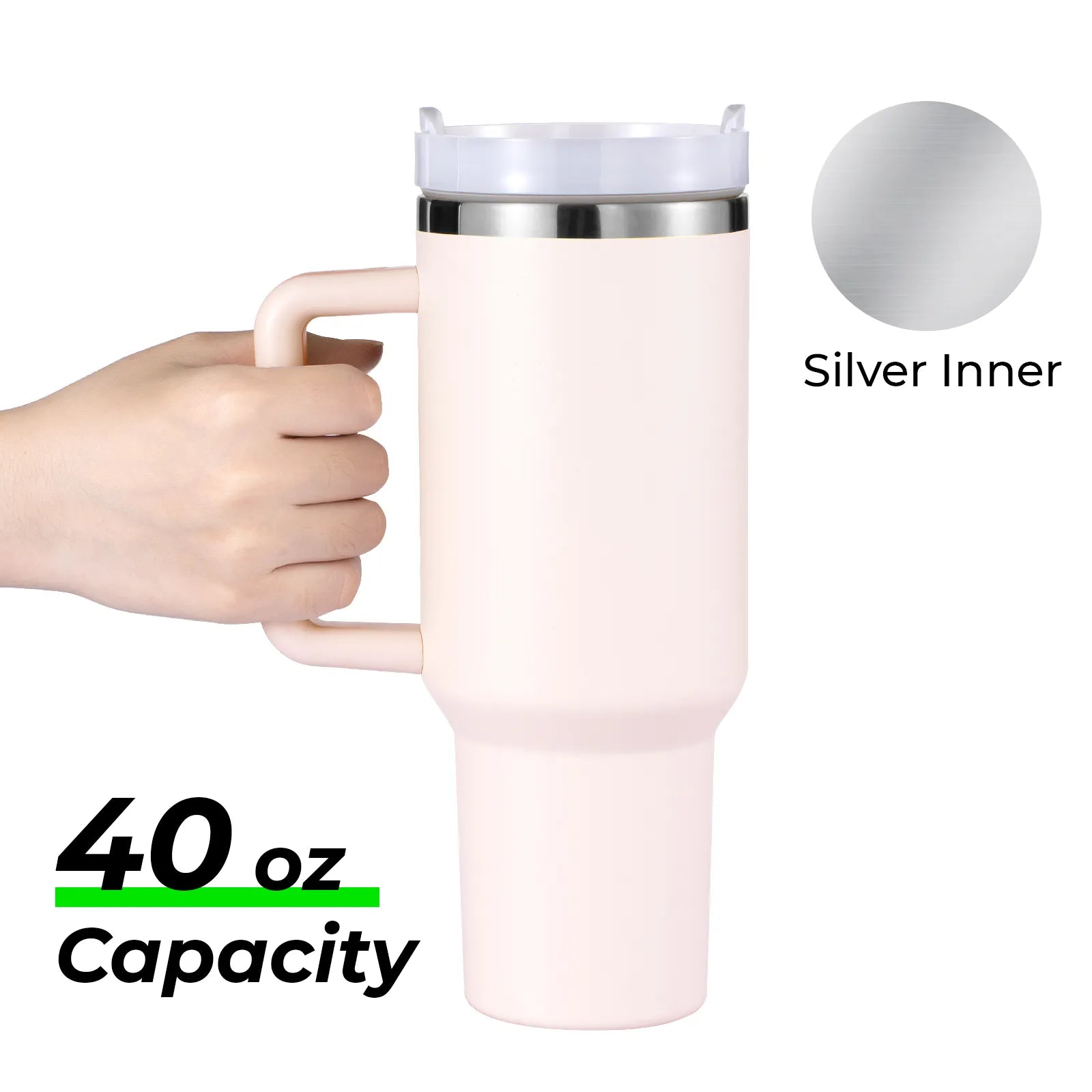 Stainless Steel Tumbler with Handle (40oz)