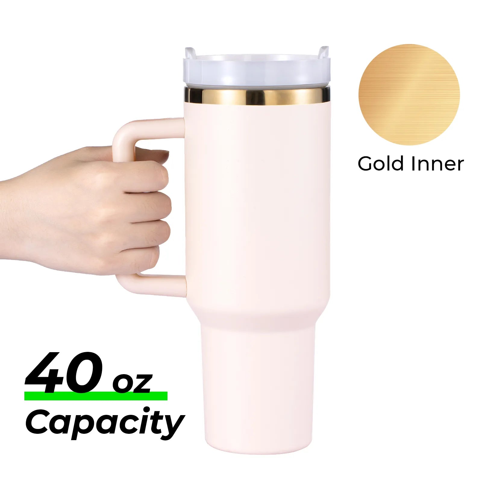 Stainless Steel Tumbler with Handle (40oz)