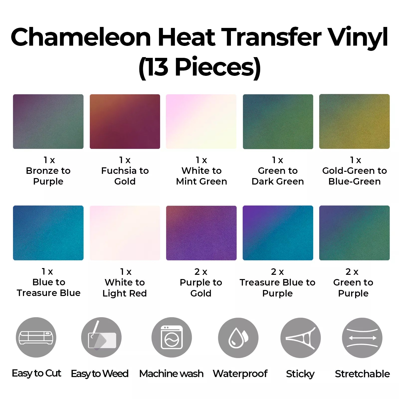 Chameleon Heat Transfer Vinyl (13pcs)