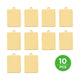 Stainless Steel 18K Gold Rectangle Pendant (10pcs)