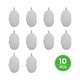 Stainless Steel Silver Irregular Oval Pendant (10pcs)
