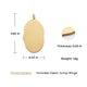 Stainless Steel 18K Gold Irregular Oval Pendant (10pcs)