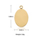 Stainless Steel Oval Pendant (30pcs)