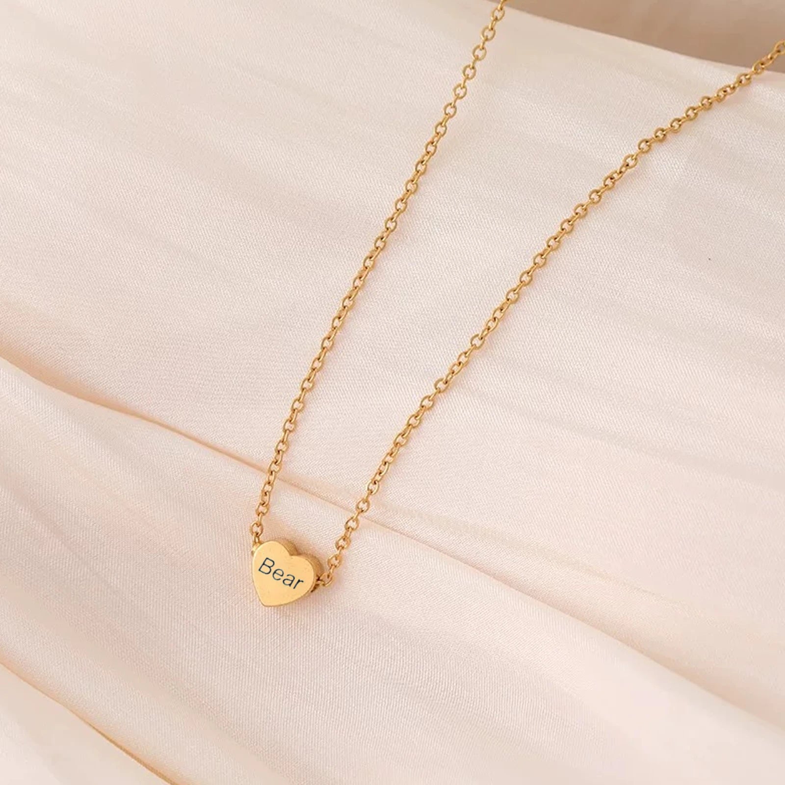 Stainless Steel Heart Necklace (6pcs)