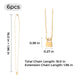 Gold Stainless Steel Lock Necklace (6pcs)