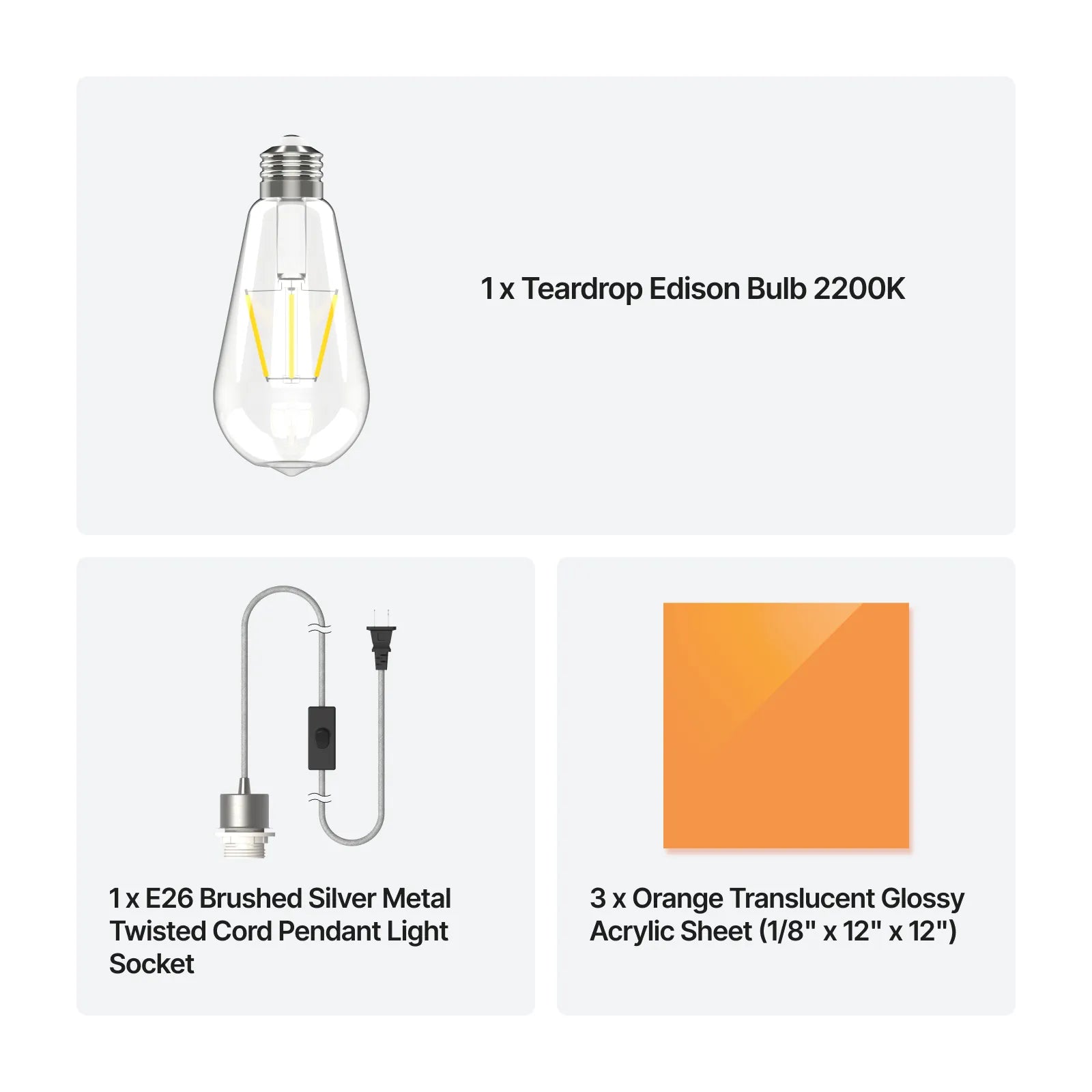 Acrylic disc  duy pendant light kit 09