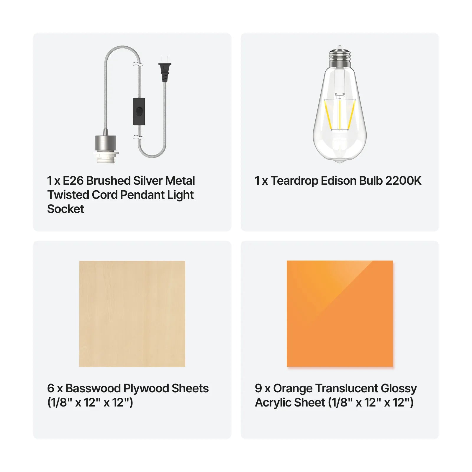 Acrylic disc  duy pendant light kit 12