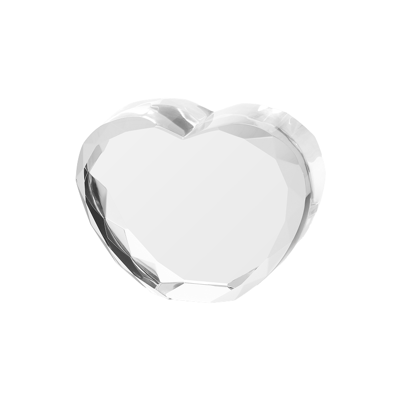 Beveled faceted heart shaped k9 crystal 02