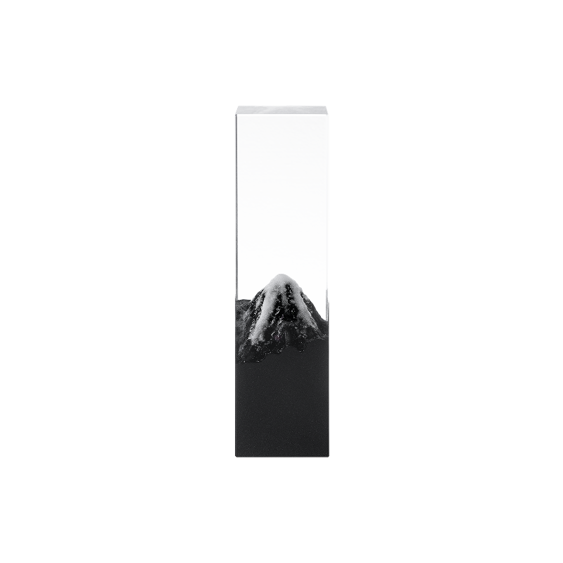 Black and white snow mountain crystal and marble trophy 02