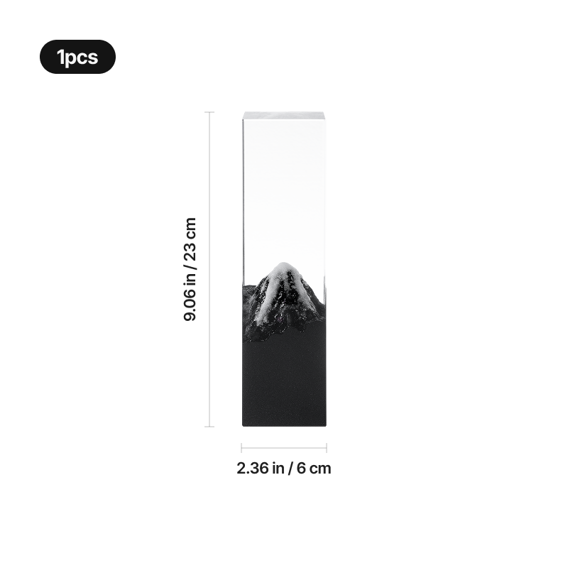 Black and white snow mountain crystal and marble trophy 04