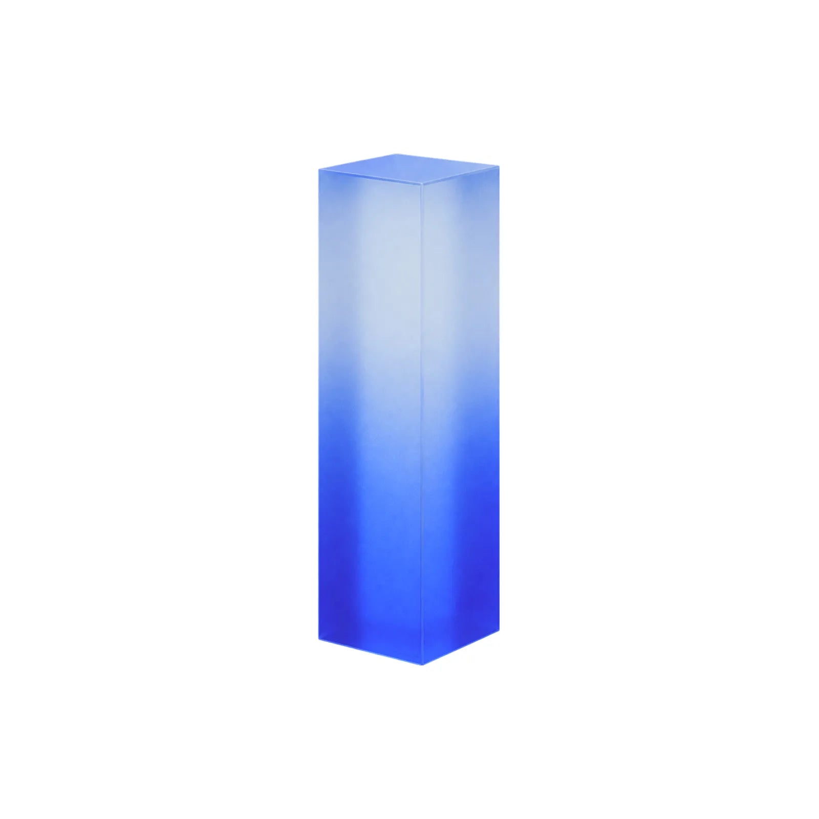 Blue gradient frosted crystal trophy 01