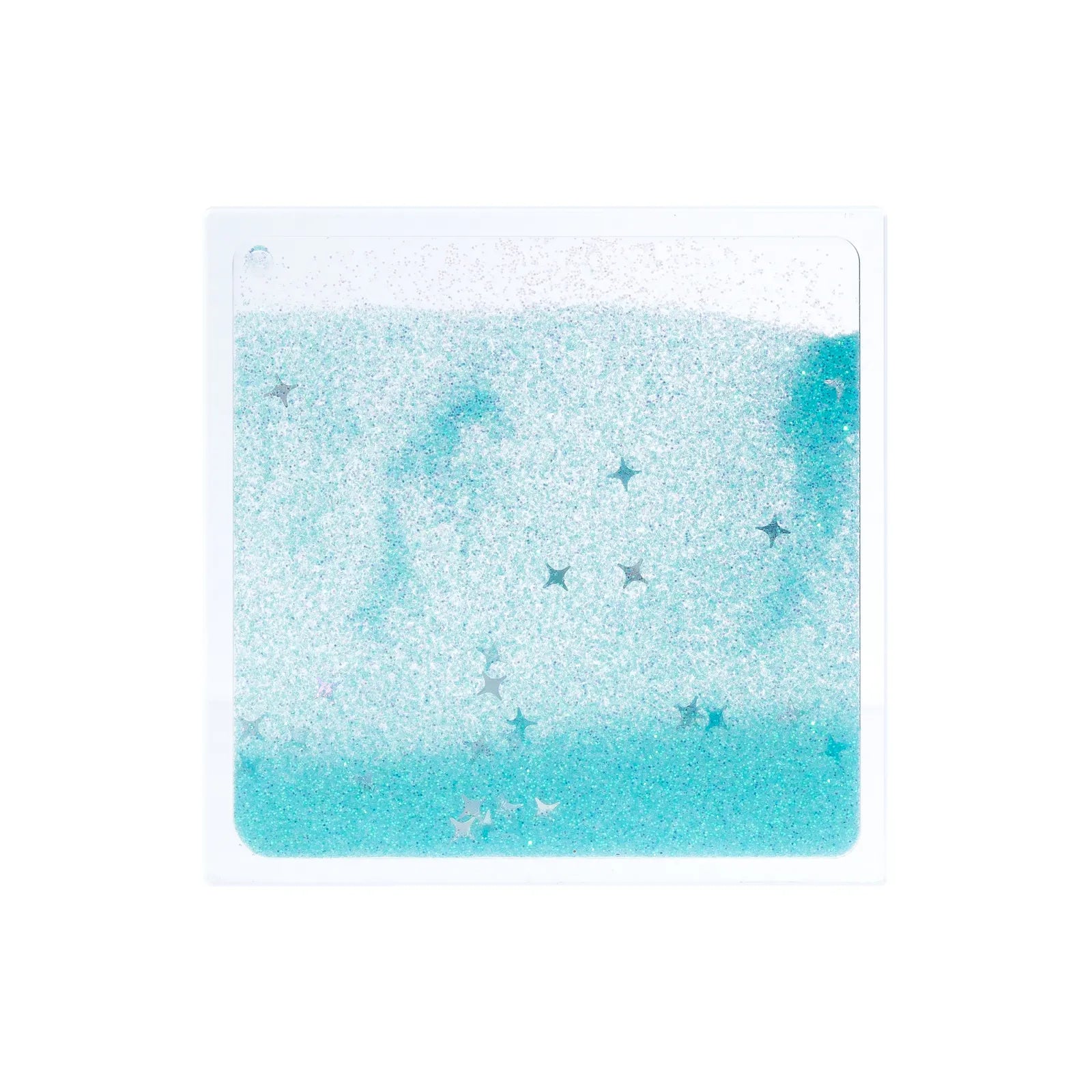 Blue quicksand acrylic fridge magnet 01