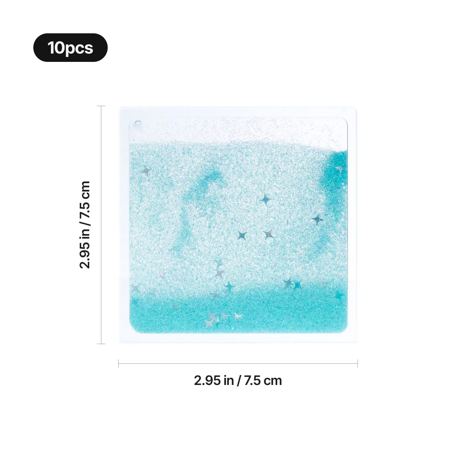 Blue quicksand acrylic fridge magnet 03