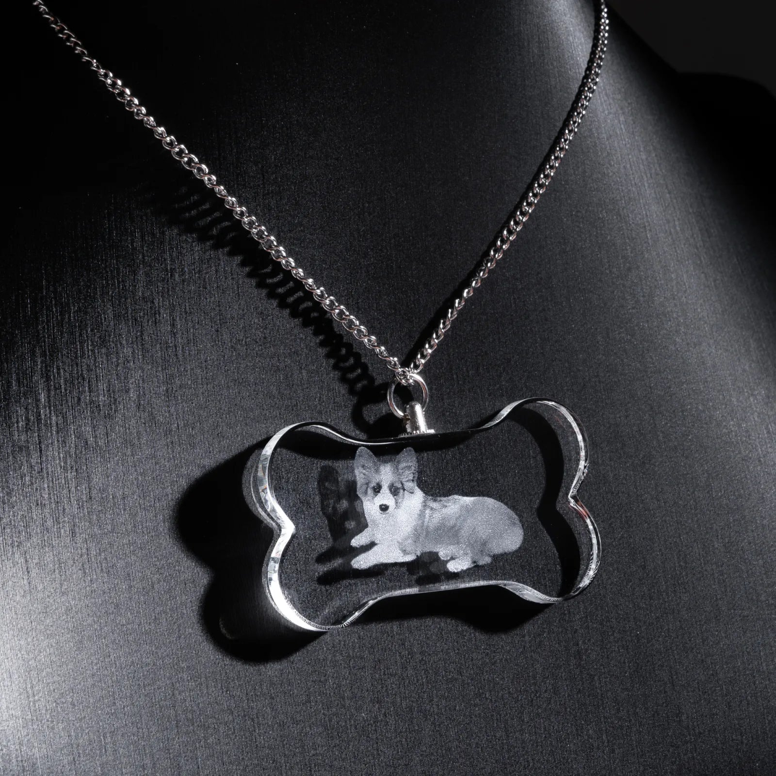 Bone shaped k5 crysta3l necklace 2pcs 0