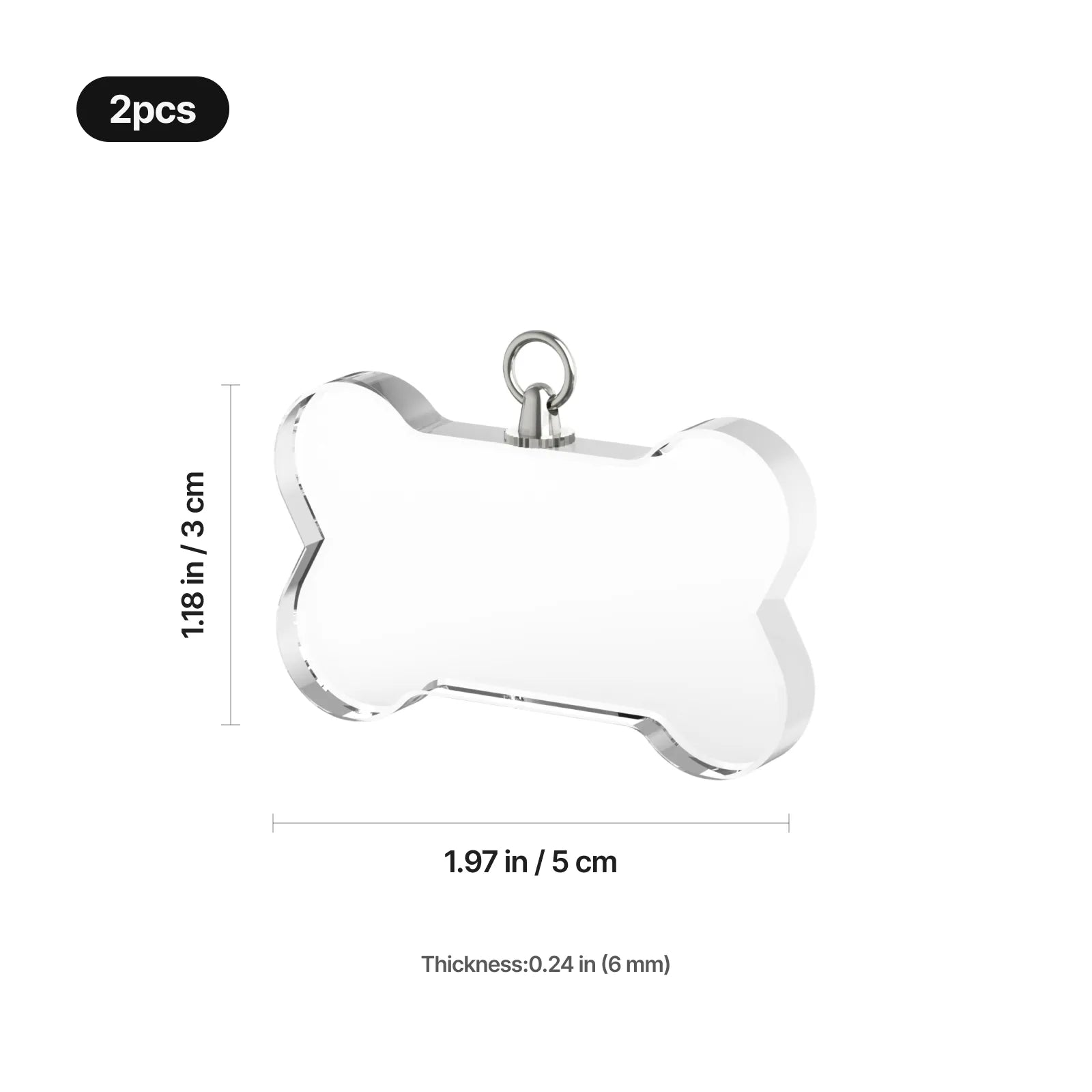 Bone shaped k5 crystal necklace 2pcs 02