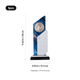 Colored Glass and Aluminum Alloy Trophy with Base (1pcs)