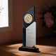 Colored Glass and Aluminum Alloy Trophy with Base (1pcs)