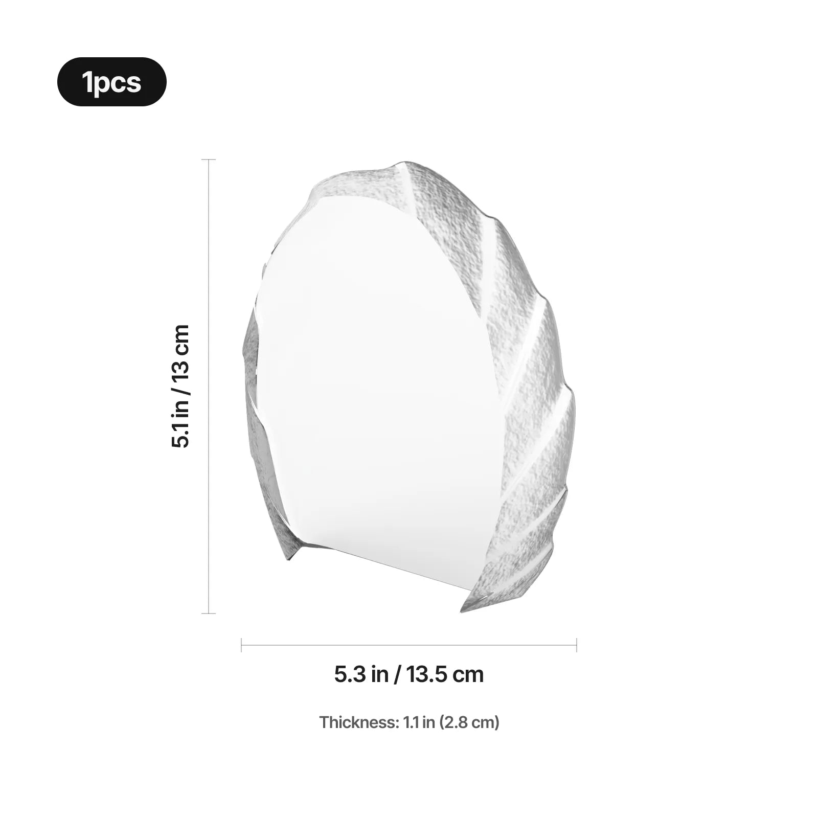 Decorative edge oval k9 crystal trophy 03