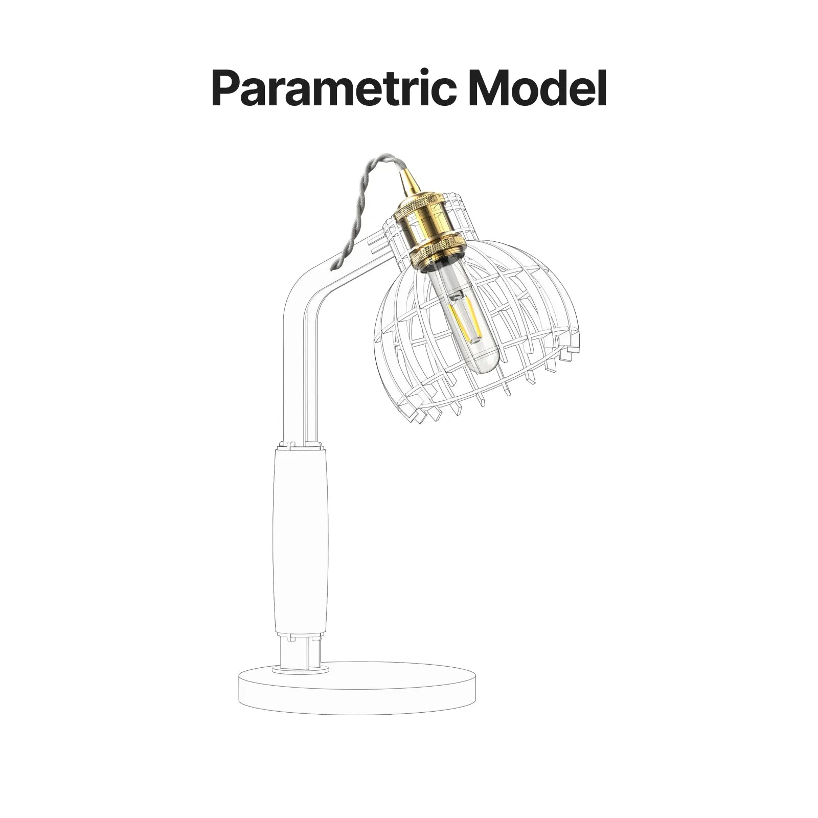 Dome cage table lamp diy kit 02