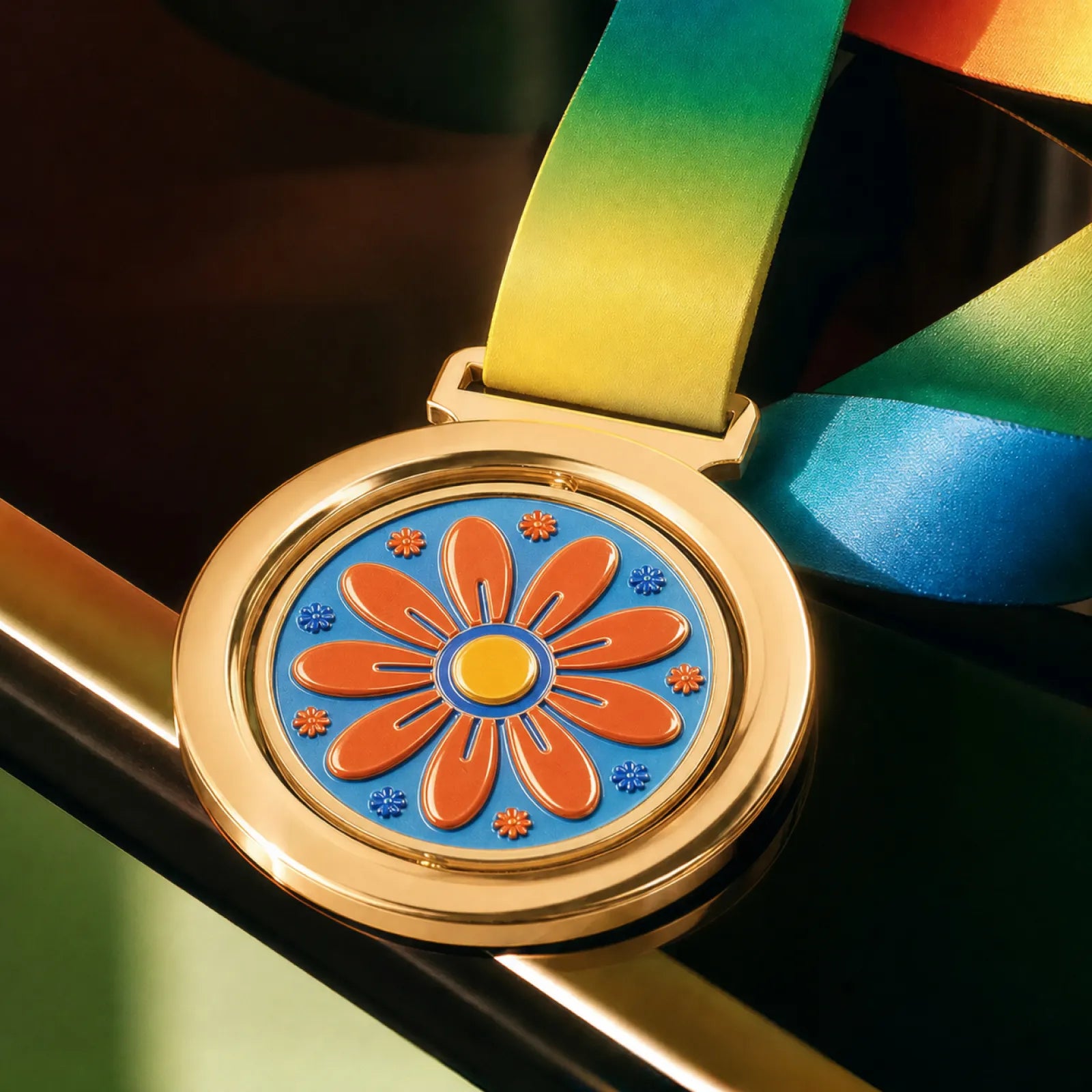 Double layer spinning metal medal 02