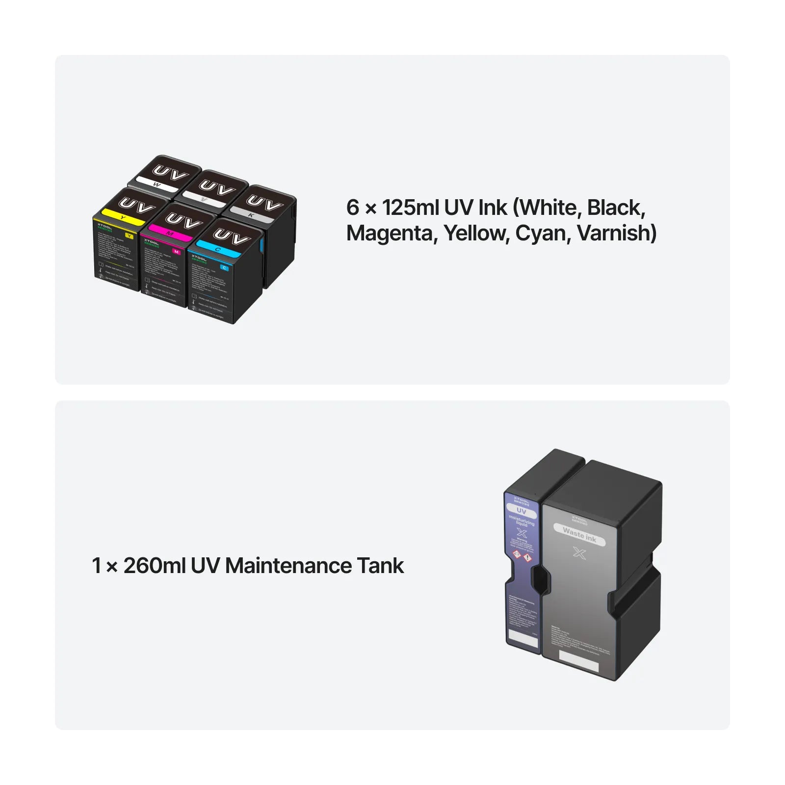 Essential ink set for single uv o1 omni printer 02