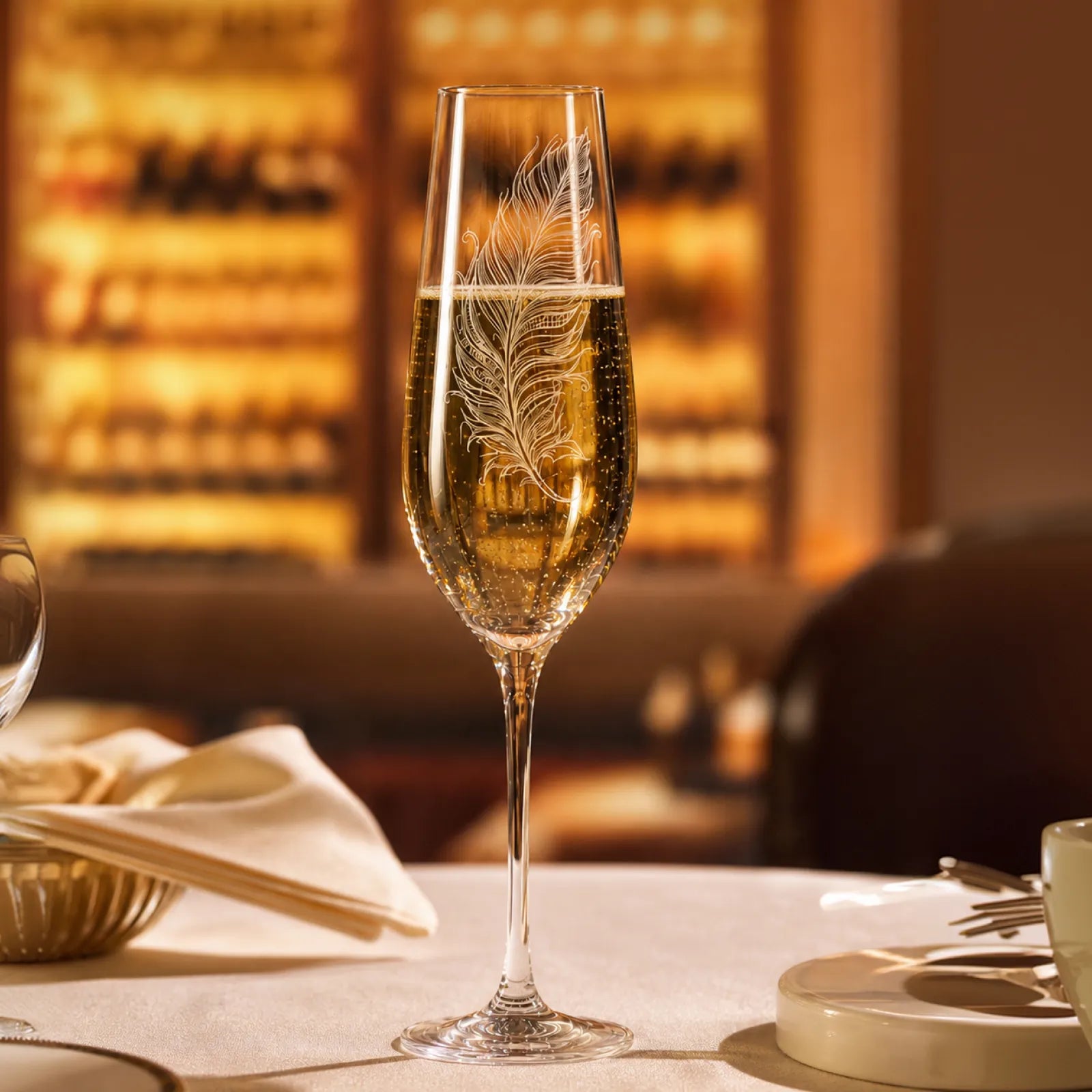 Glass champagne flute 02