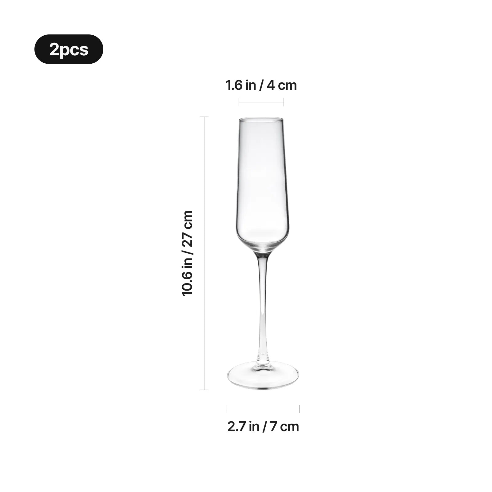 Glass champagne flute 03