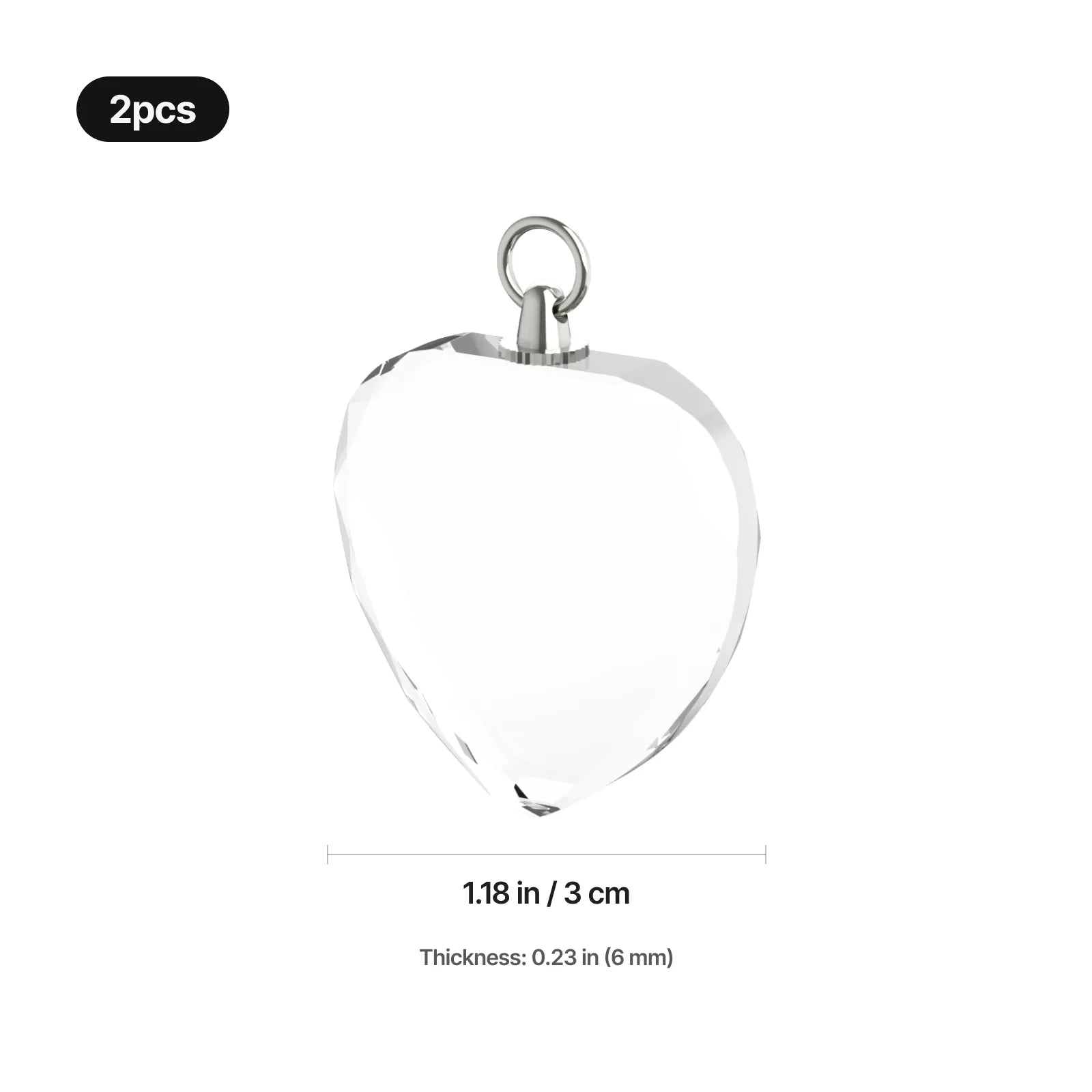 Heart shaped k5 crystal necklace 2pcs 02