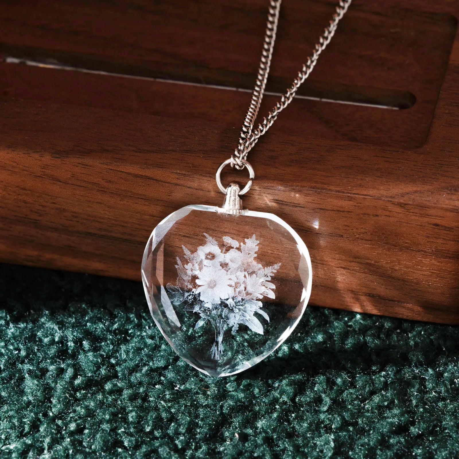 Heart shaped k5 crystal necklace 2pcs 03