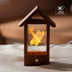 xTool Selected House-Shaped Sapele Wood LED Light Base for K9 Rectangle Crystal
