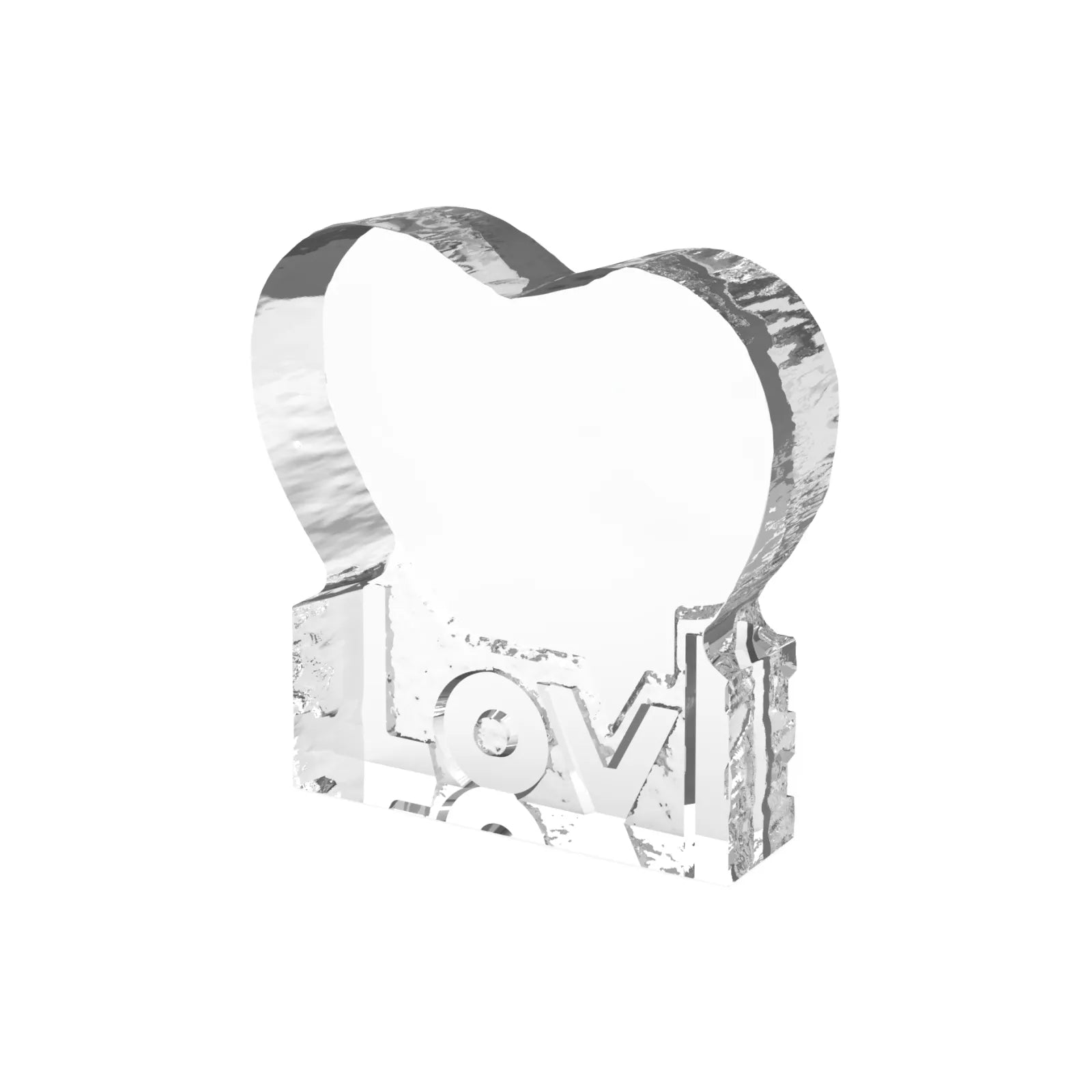 Ice edge heart shaped love k9 crystal 01