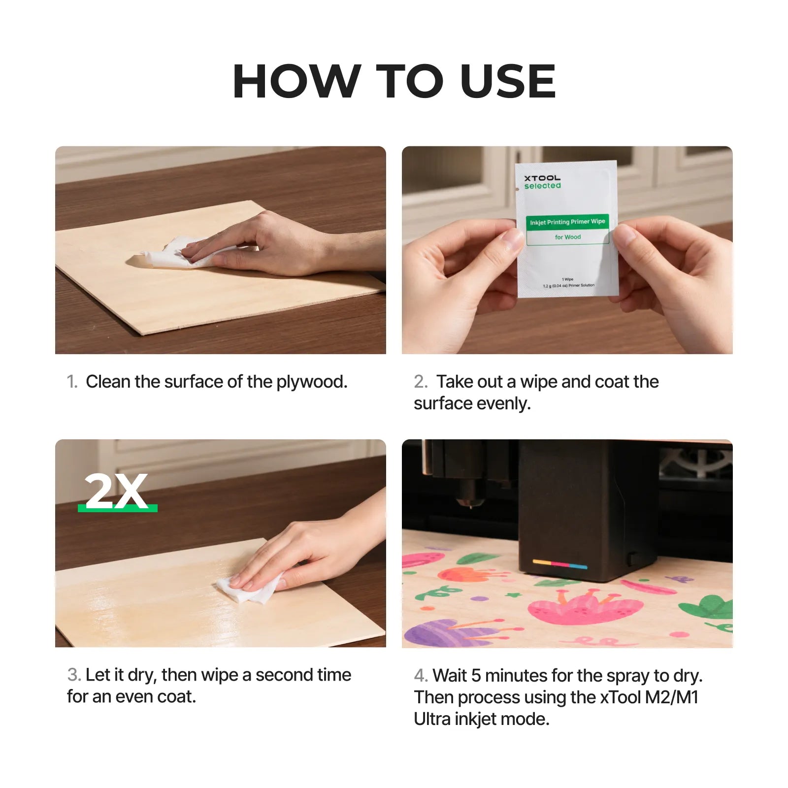 Inkjet printing primer wipe for wood 50pcs 0